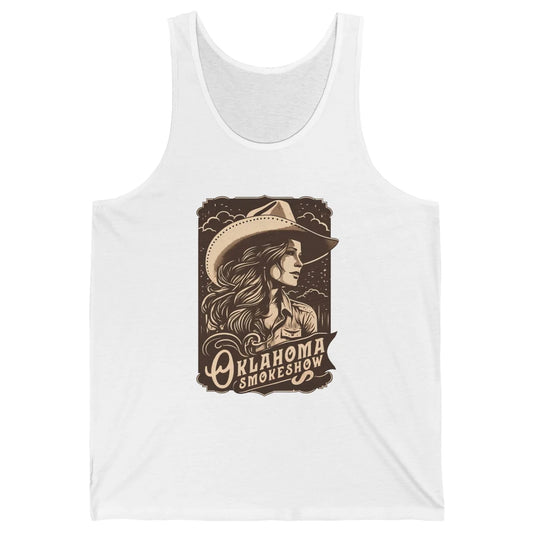 Retro Cowgirl Oklahoma Smokeshow Western Country Small Town Unisex Jersey Tank