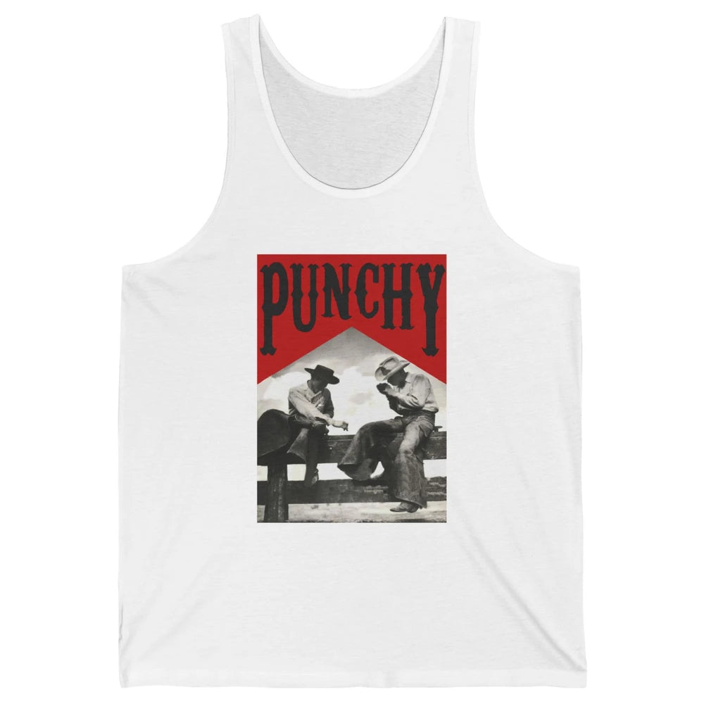 Retro Punchy Cowboy Killer Western Country Cowgirl Gift Unisex Jersey Tank