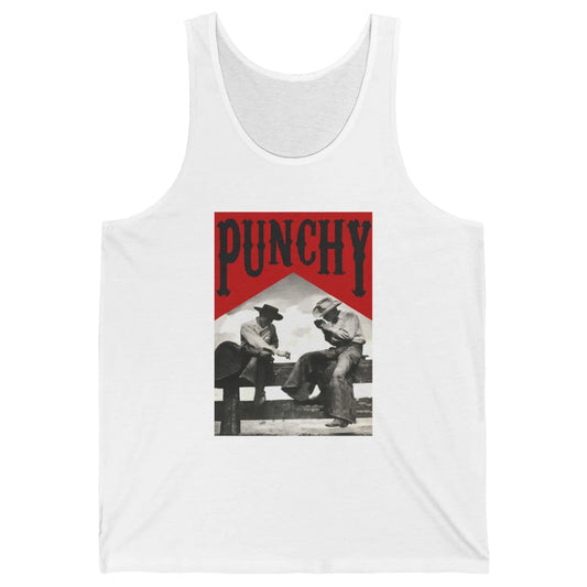 Retro Punchy Cowboy Killer Western Country Cowgirl Gift Unisex Jersey Tank
