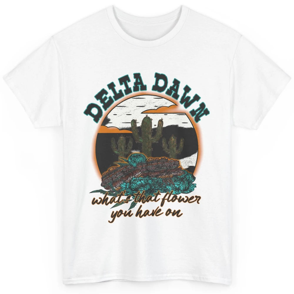Retro Desert Night Delta Dawn What's That Flower Western Classic Unisex T-Shirt