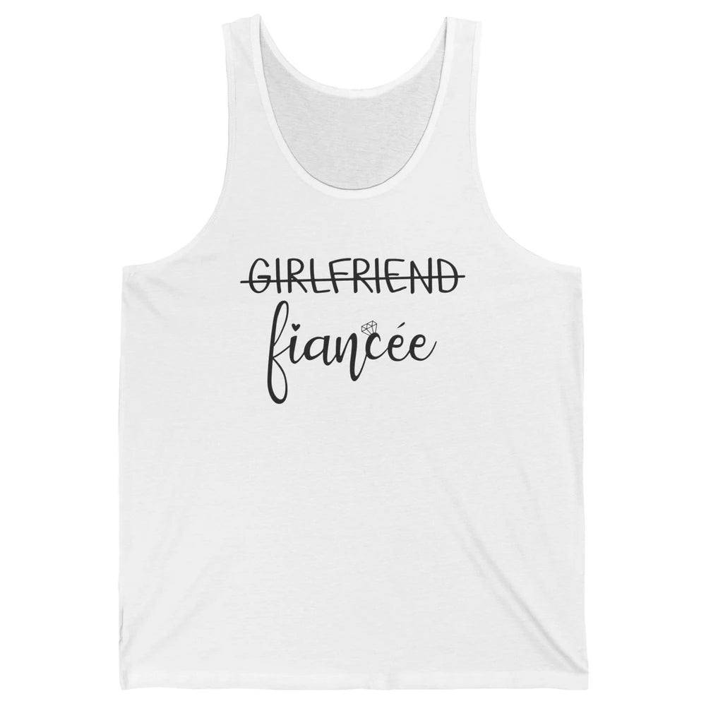 Promoted From Girlfriend To Fiancee Future Mrs Engagement Unisex Jersey Tank