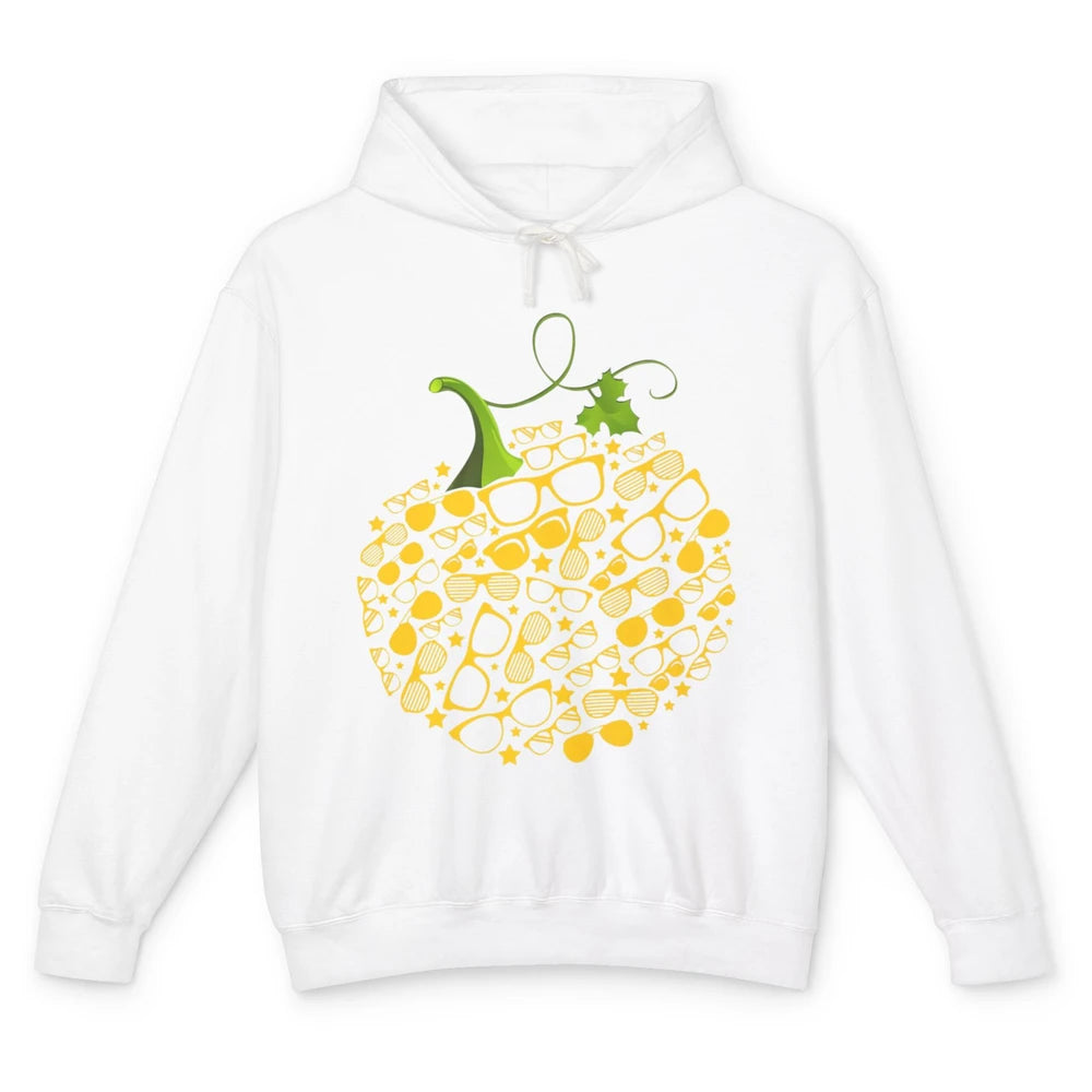 Pumpkin Glasses Optometry Optician Halloween Spooky Season Unisex Lightweight Hoodie