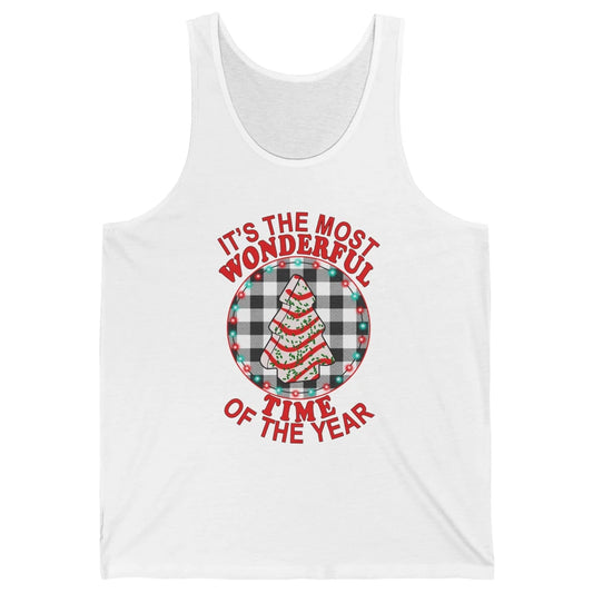 Funny Christmas Tree Cakes Most Wonderful Time Bakers Baking Unisex Jersey Tank