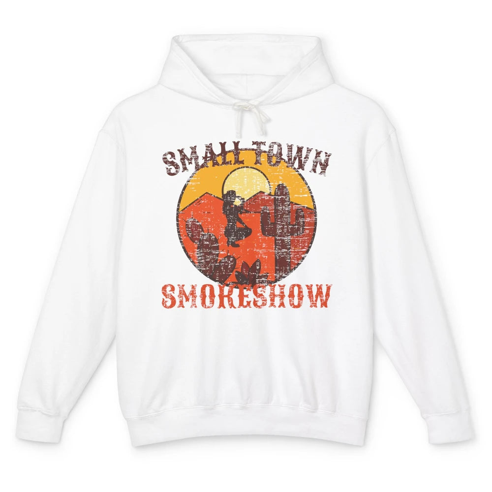 Retro Cowgirl Desert Small Town Smokeshow Western Country Unisex Lightweight Hoodie