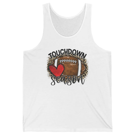Retro Leopard Football Touchdown Season Football Player Gift Unisex Jersey Tank
