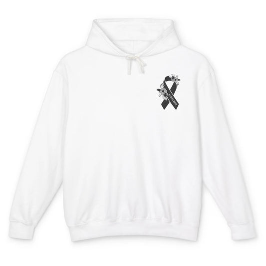 Narcolepsy Awareness Floral Black Ribbon Narcolepsy Support Unisex Lightweight Hoodie