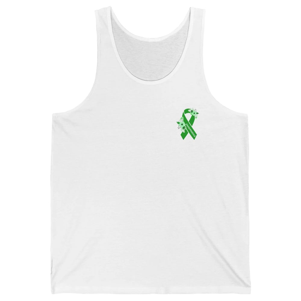 PANS/PANDAS Awareness Floral Green Ribbon Pans Disease Unisex Jersey Tank