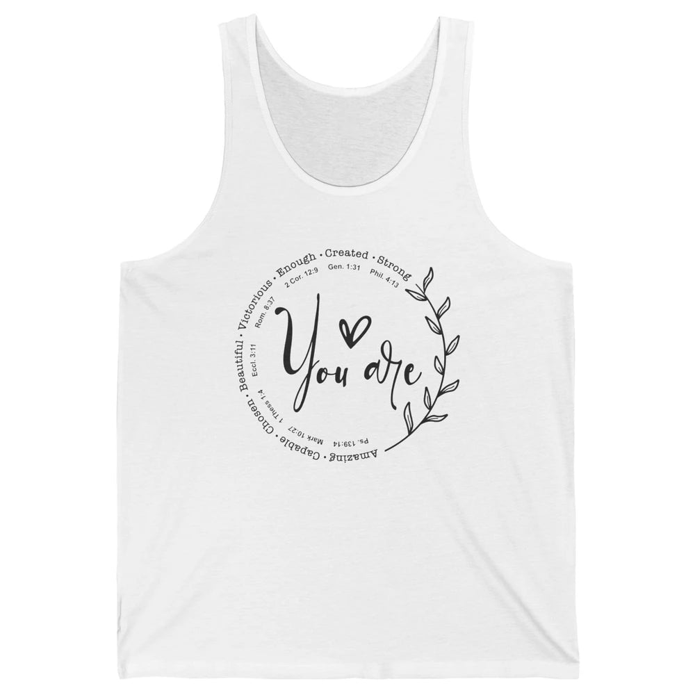 God Says You Are Bible Verse Christian Religious Jesus Faith Unisex Jersey Tank