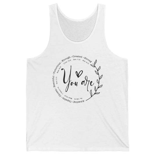 God Says You Are Bible Verse Christian Religious Jesus Faith Unisex Jersey Tank