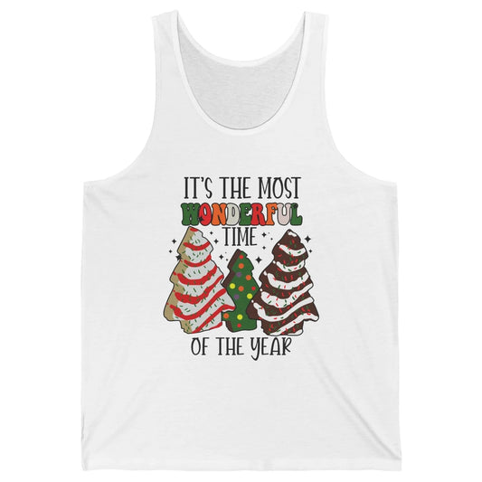 Christmas Tree Cakes Most Wonderful Time Of Year Christmas Unisex Jersey Tank