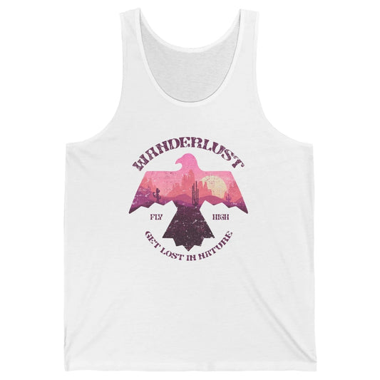 Retro Adventure Wanderlust Get Lost In Nature Travel Western Unisex Jersey Tank