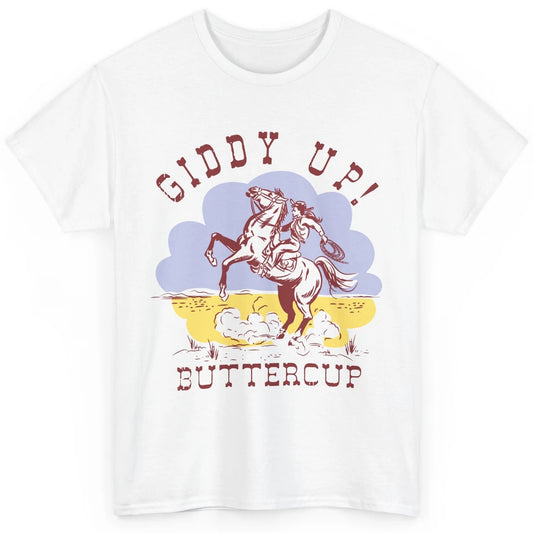 Retro Cowgirl Hold Your Horse Giddy Up Western Cowboy Gift Classic Unisex T-Shirt