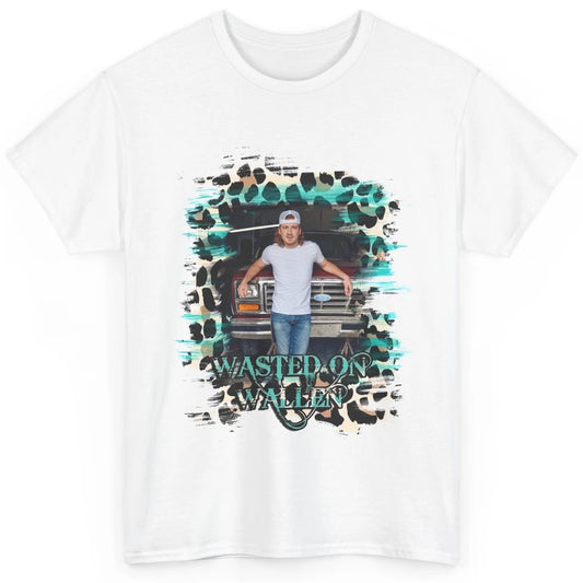 Retro Leopard Wasted On Wallen Turquoise Western Country Classic Unisex T-Shirt