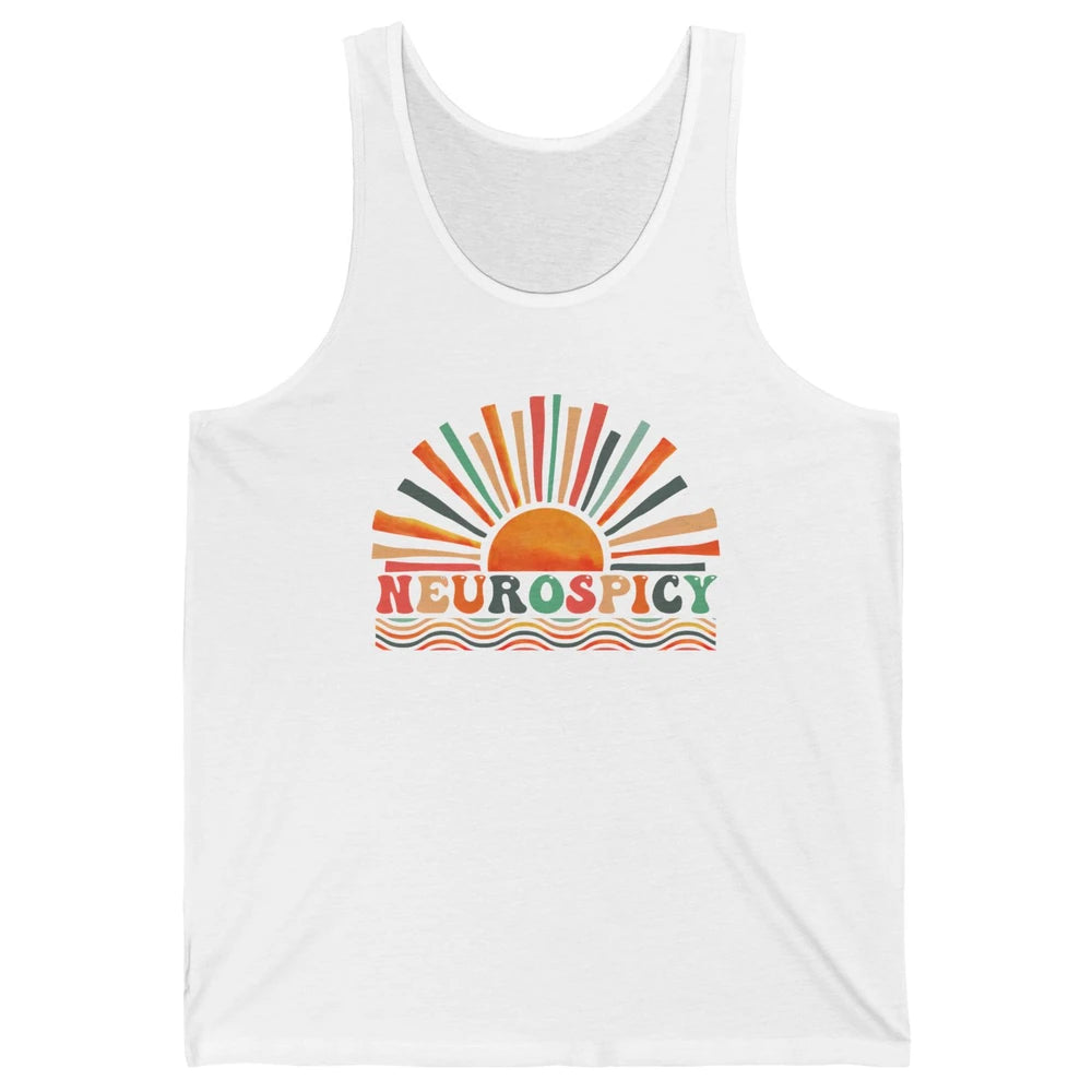 Retro Neurospicy Funny ADHD Neurodiversity Autism Awareness Unisex Jersey Tank
