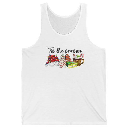 Funny Christmas Tree Tis The Season Cakes Parody Baking Gift Unisex Jersey Tank