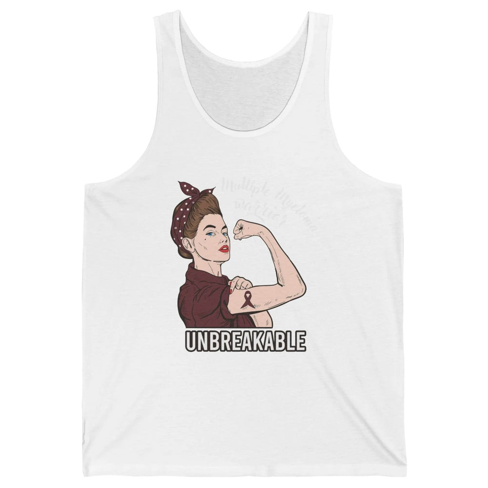 Multiple Myeloma Warrior Unbreakable Myeloma Cancer Survivor Unisex Jersey Tank