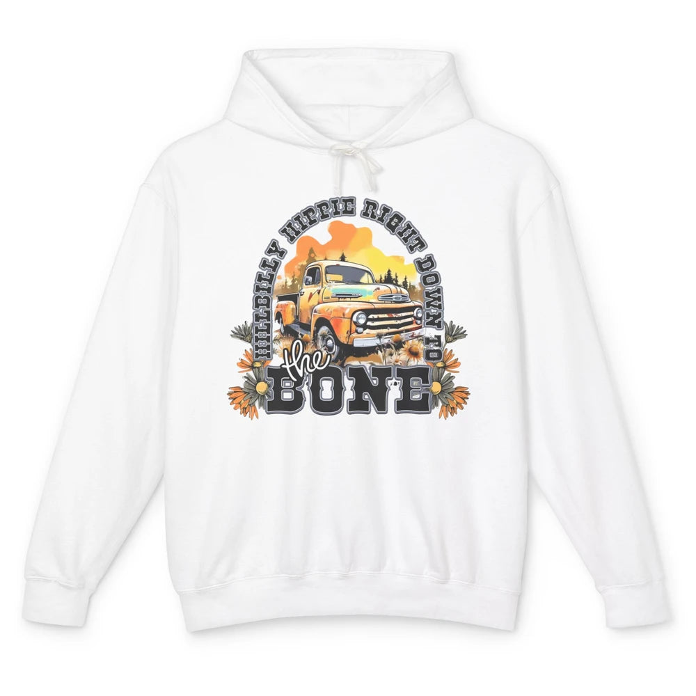 Retro Desert Truck Hippie Hillbilly Western Country Cowgirl Unisex Lightweight Hoodie