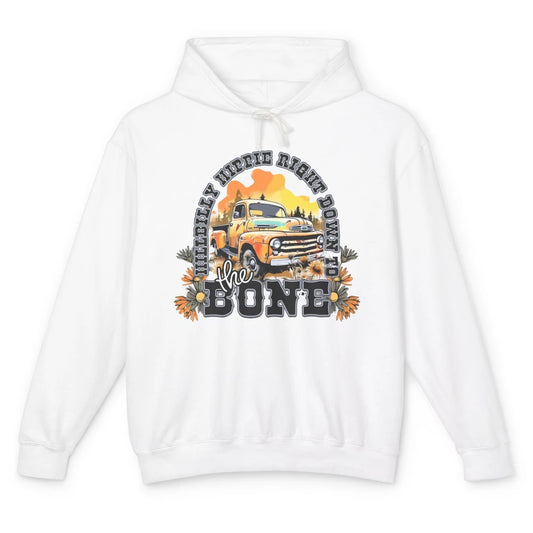 Retro Desert Truck Hippie Hillbilly Western Country Cowgirl Unisex Lightweight Hoodie