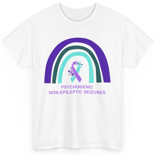 Psychogenic Non-epileptic Seizures PNES Purple Teal Rainbow Classic Unisex T-Shirt
