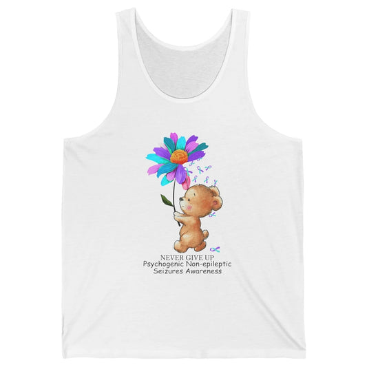 PNES Awareness Purple Teal Ribbon Sunflower Baby Elephant Unisex Jersey Tank