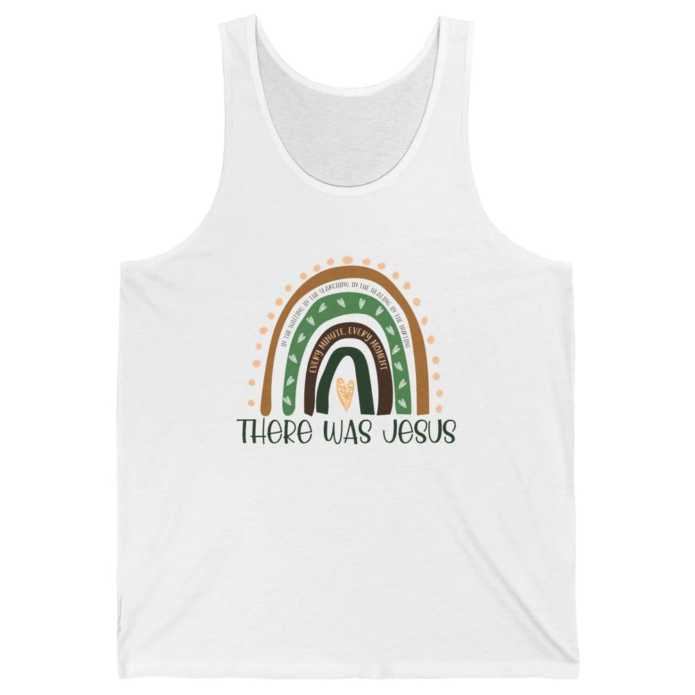 Retro Rainbow In Every Minute There Was Jesus Christian Gift Unisex Jersey Tank
