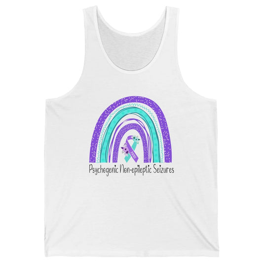 Psychogenic Non-epileptic Seizures PNES Purple Teal Rainbow Unisex Jersey Tank