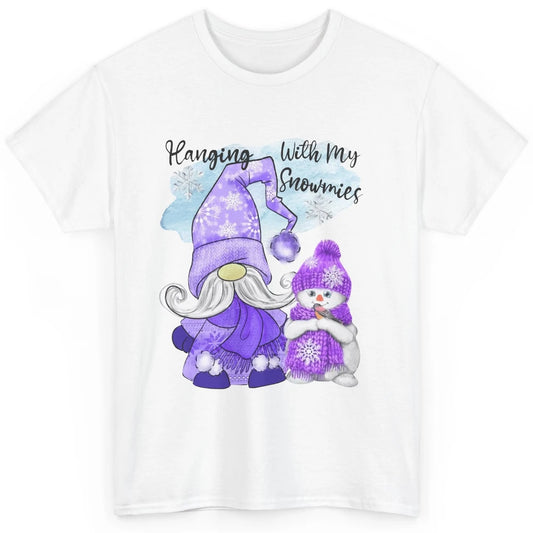 Retro Christmas Snowman And Gnome Hanging With My Snowmies Classic Unisex T-Shirt