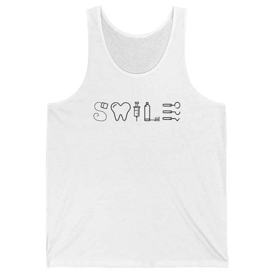 Retro Dental Hygienist Life Smile Dental Tools Dentist Life Unisex Jersey Tank