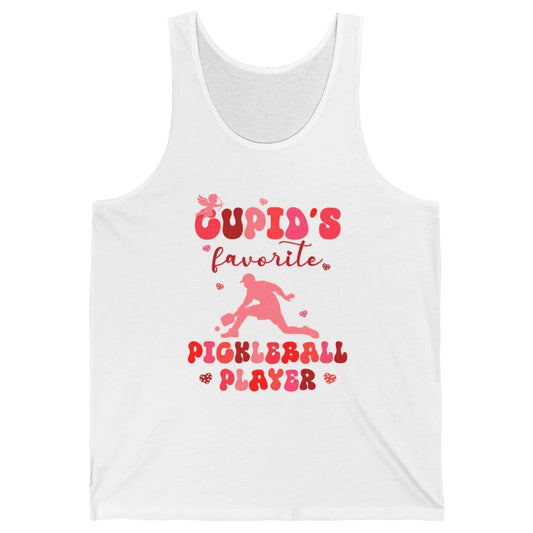 Cupid's Favorite Pickleball Player Happy Valentines Day Love Unisex Jersey Tank