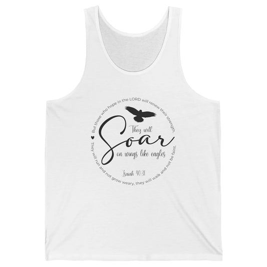 They Will Soar On Wings Like Eagles Christian Bible Verse Unisex Jersey Tank
