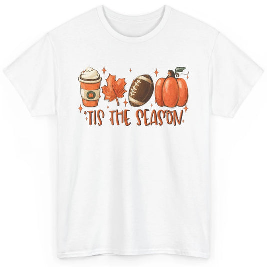 Pumpkin Spice Football Tis The Season Fall Thanksgiving Gift Classic Unisex T-Shirt