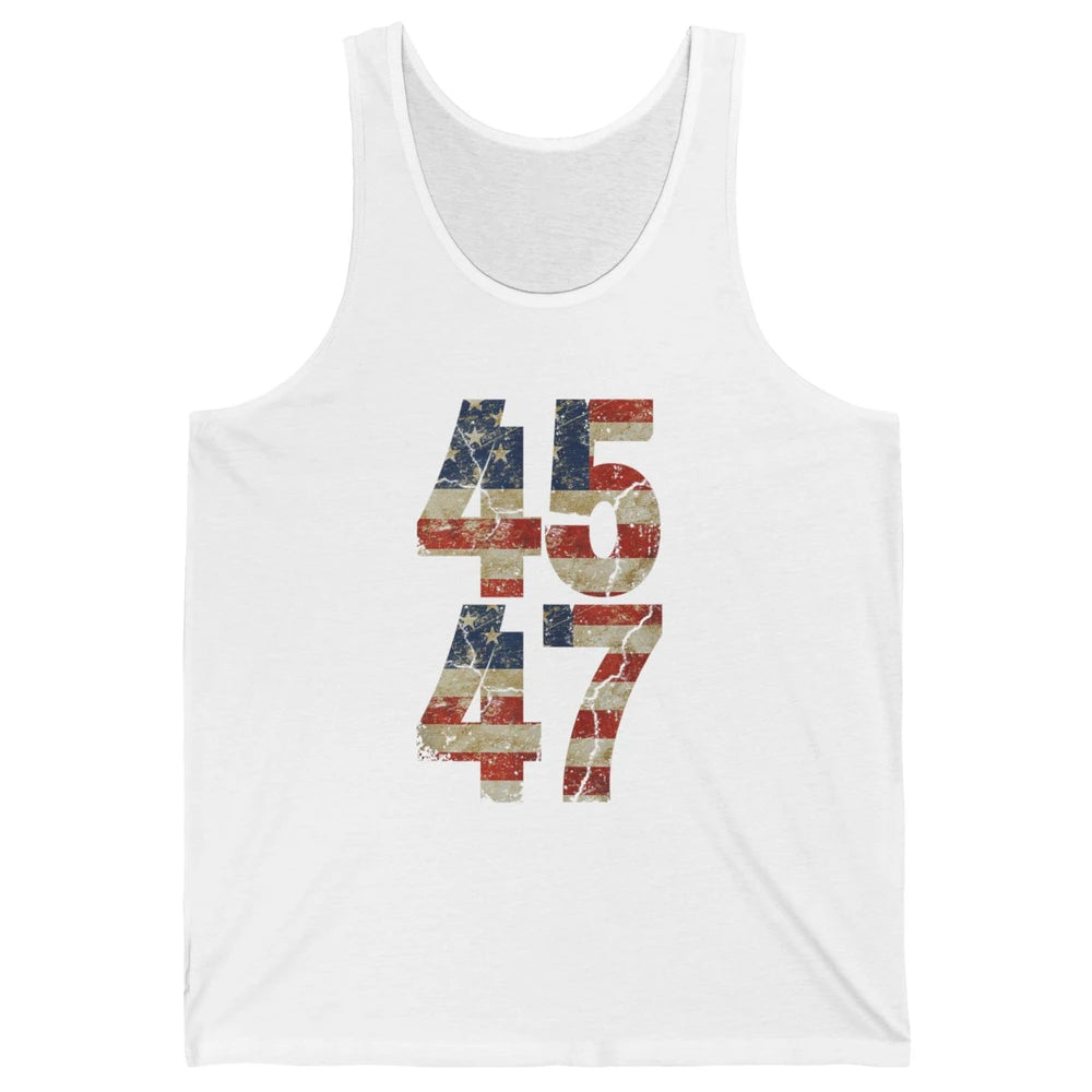 Retro 45 47 Vote Donald Trump Save America Again Republican Unisex Jersey Tank