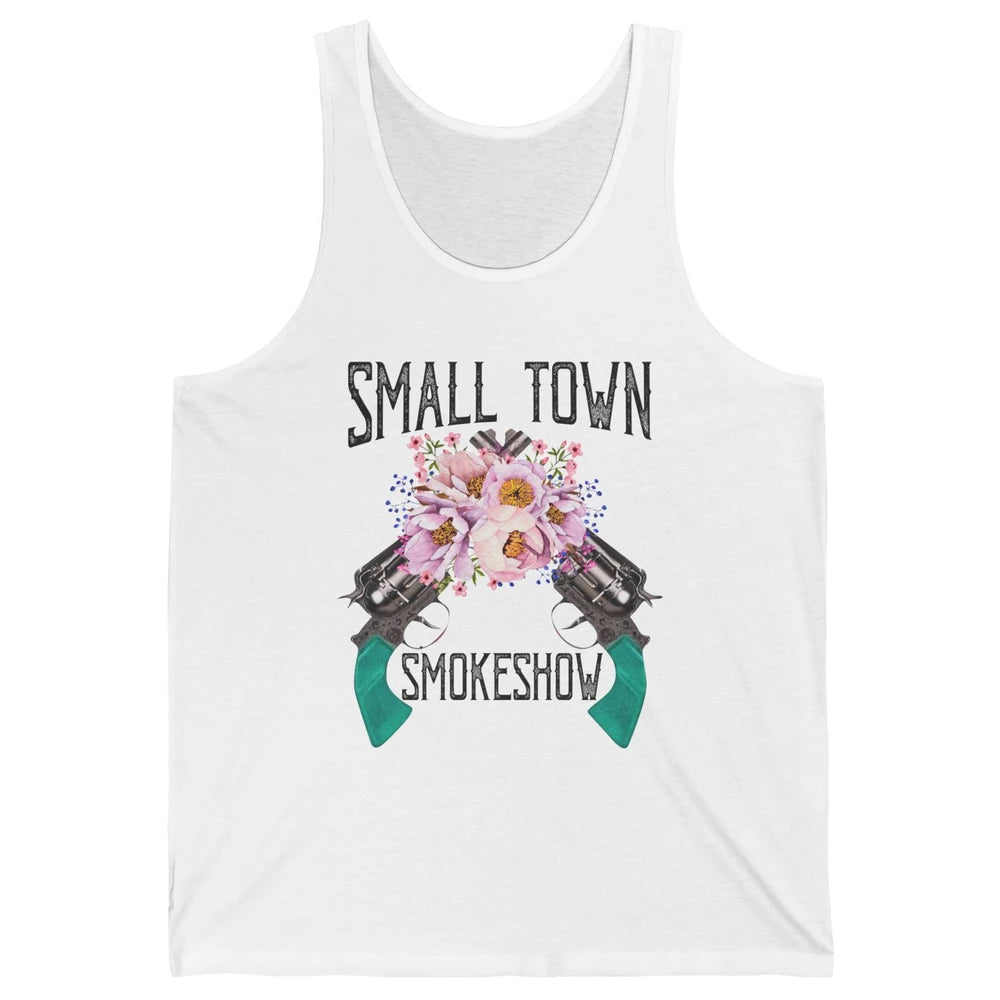 Retro Floral Cowgirl Small Town Smokeshow Western Country Unisex Jersey Tank