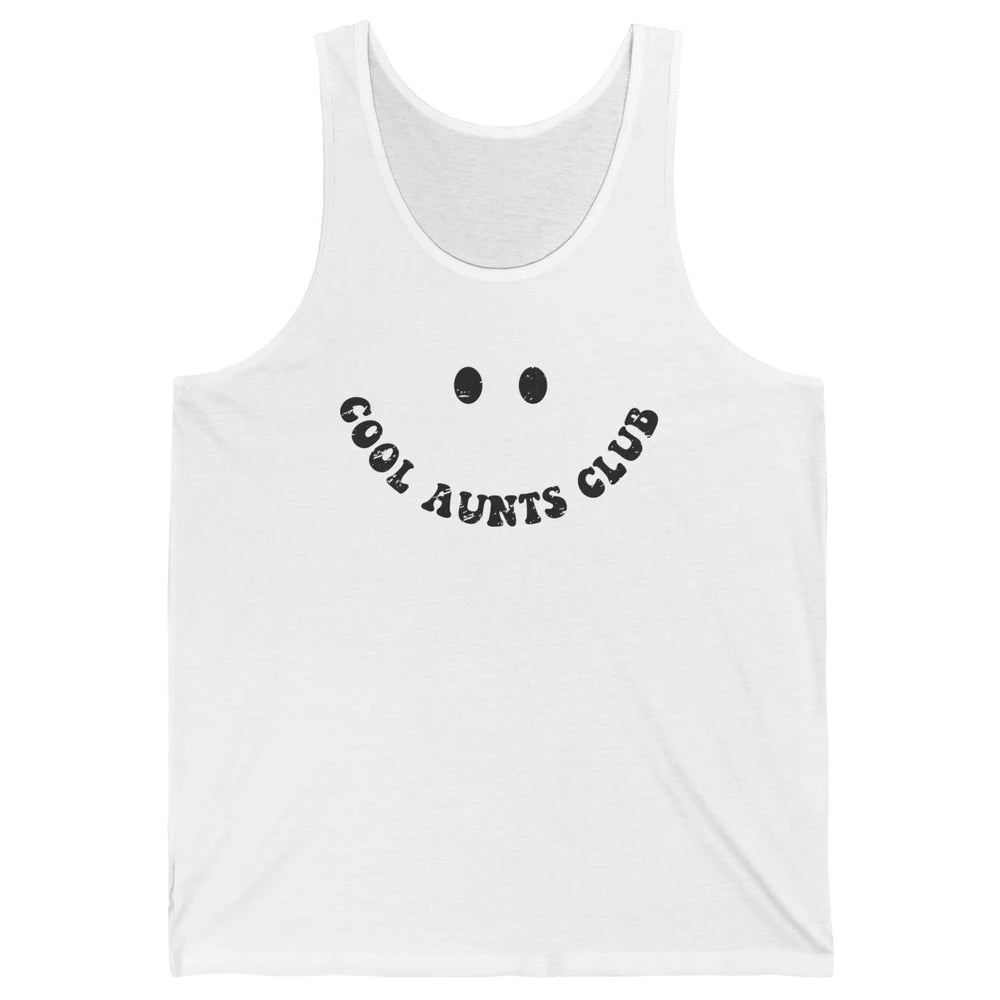 Retro Cool Aunts Club Funny Smiling Face Auntie Sister Unisex Jersey Tank