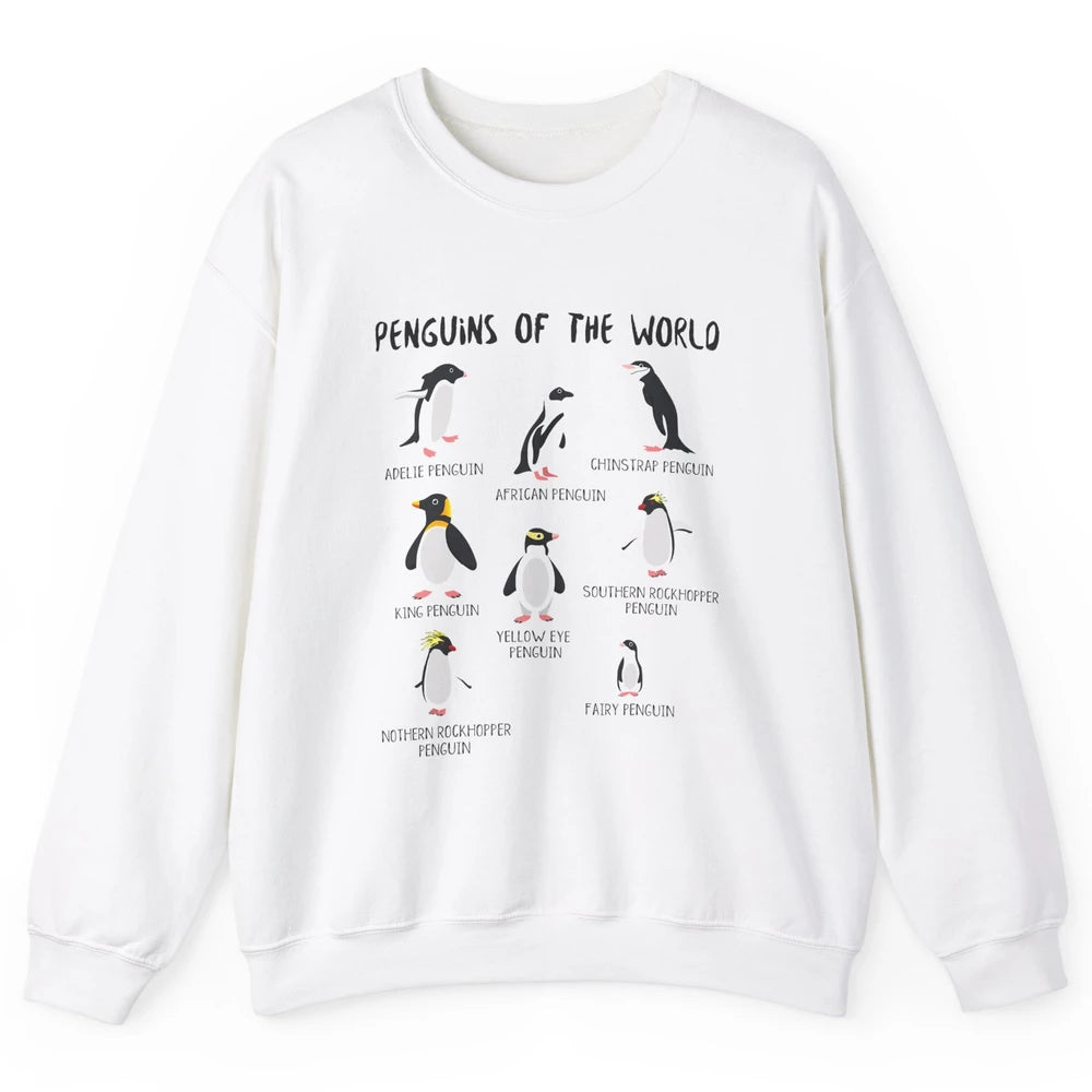 Penguins Of World With Headband Baby Penguins Wild Animal Unisex Crewneck Sweatshirt