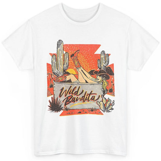 Retro Desert Cactus Cowgirl Wild Bandita Western Country Classic Unisex T-Shirt