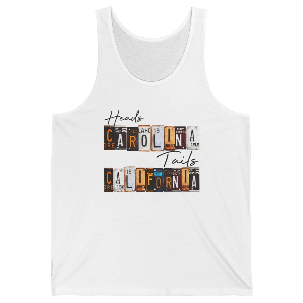 Vintage Heads Carolina Tail California Western Country Gift Unisex Jersey Tank