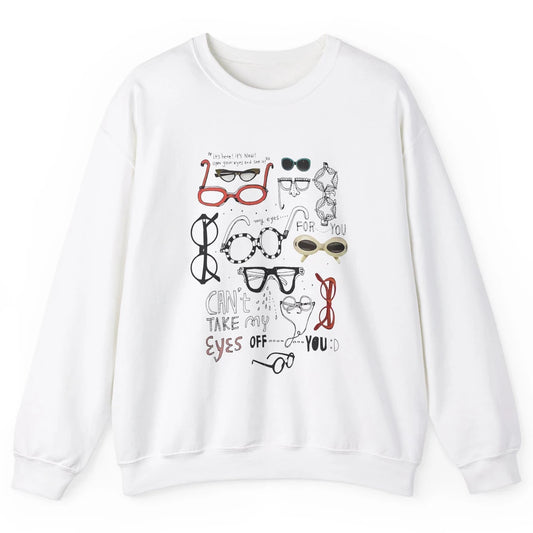 Optometrist Multiple Eyeglasses Hand Drawn Ophthalmologist Unisex Crewneck Sweatshirt