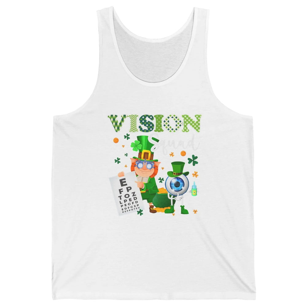Optometrist St Patrick’s Day Vision Squad Optometry Shamrock Unisex Jersey Tank