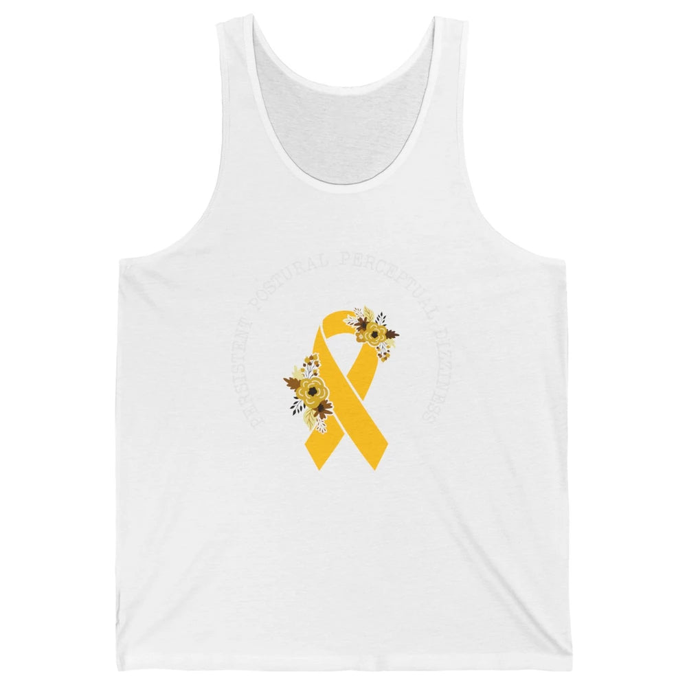 Persistent Postural-perceptual Dizziness PPPD Yellow Ribbon Unisex Jersey Tank