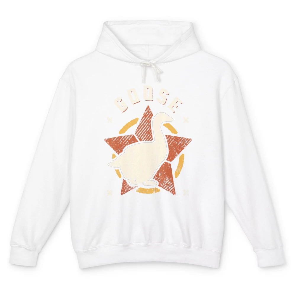 Funny Goose Vintage Retro Classic Wild Animal Sarcastic Meme Unisex Lightweight Hoodie
