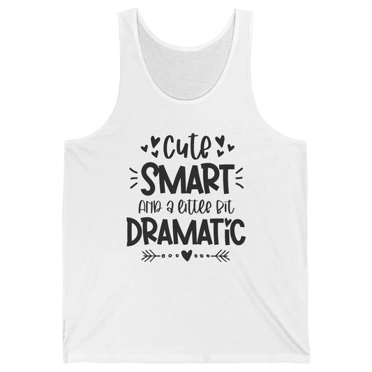 Retro Groovy Cute Smart & A Little Bit Dramatic Drama Queen Unisex Jersey Tank