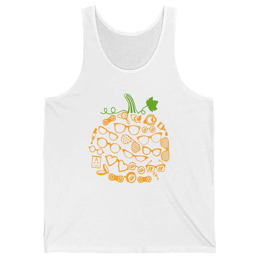 Optometry Glasses Pumpkin Halloween Optometrist Optician Unisex Jersey Tank