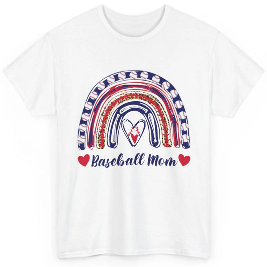 Baseball Mom Leopard Rainbow Proud Baseball Softball Players Classic Unisex T-Shirt