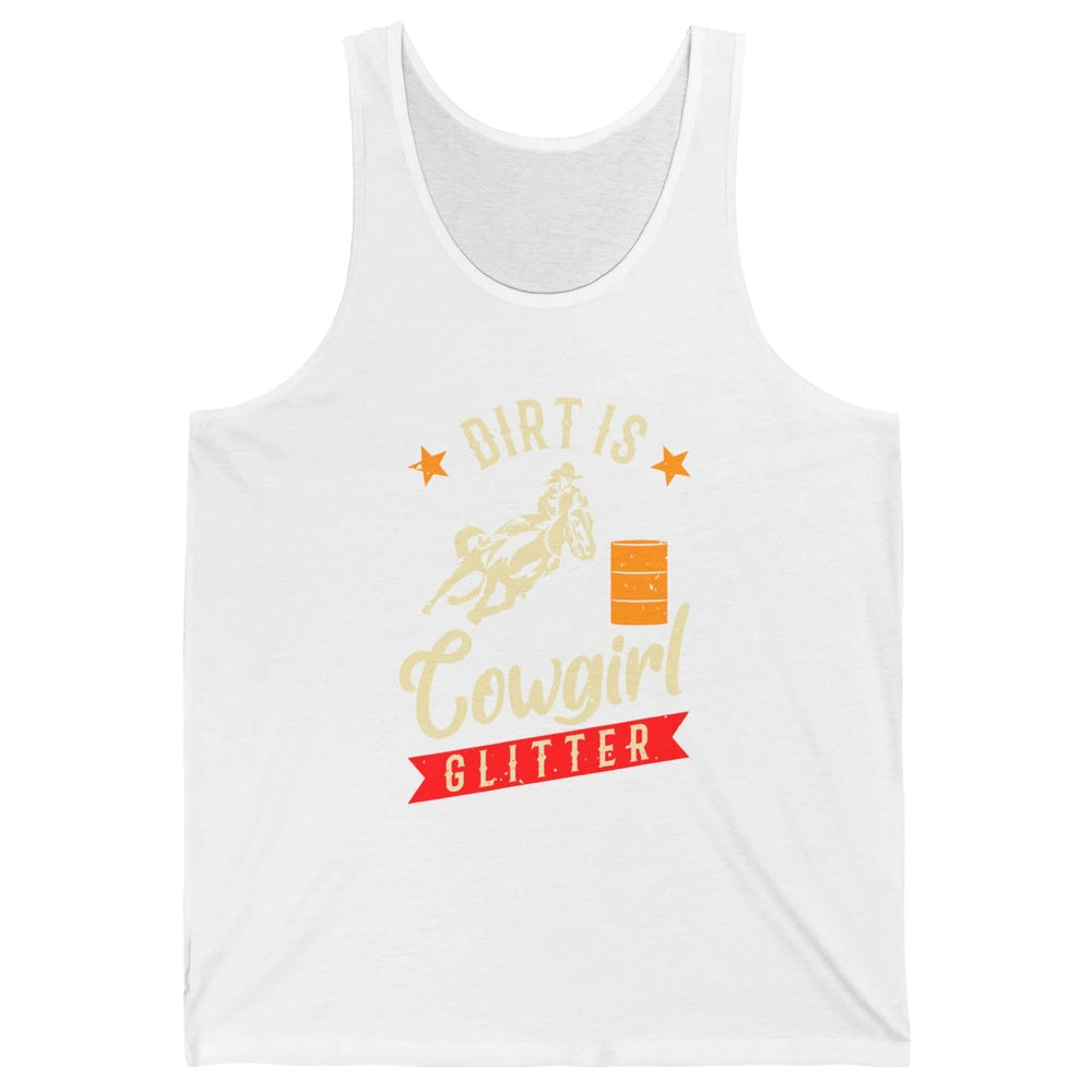 Retro Dirt Is Cowgirl's Glittering Western Country Cowboy Unisex Jersey Tank