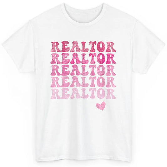 Real Estate Heart Wife Life Pink Realtor Women Close Deal Classic Unisex T-Shirt