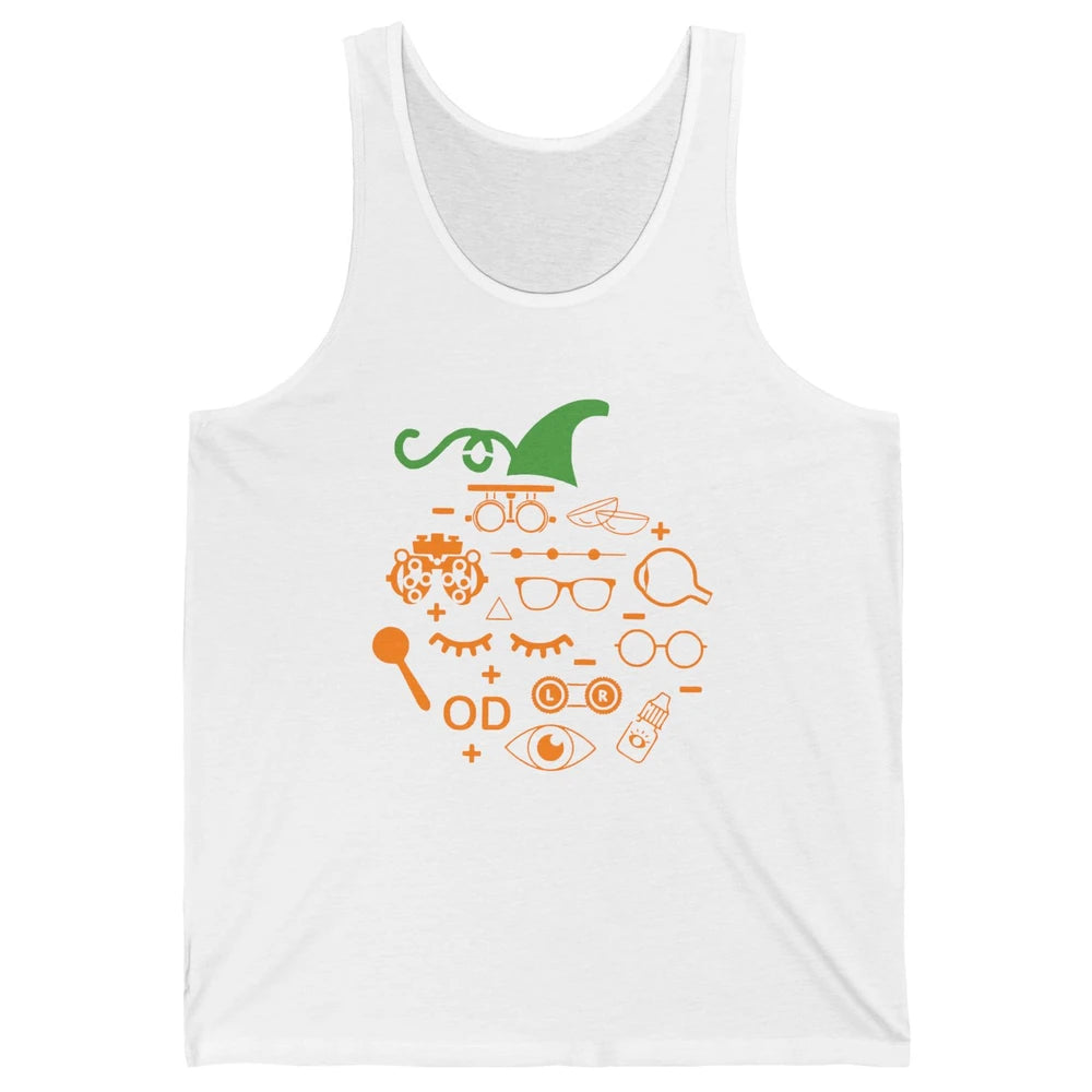 Optometry Glasses Pumpkin Halloween Optometrist Optician Unisex Jersey Tank