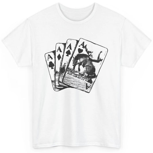 Punchy Cowboy Horsing Playing Cards Western Cowboy Rodeo Classic Unisex T-Shirt