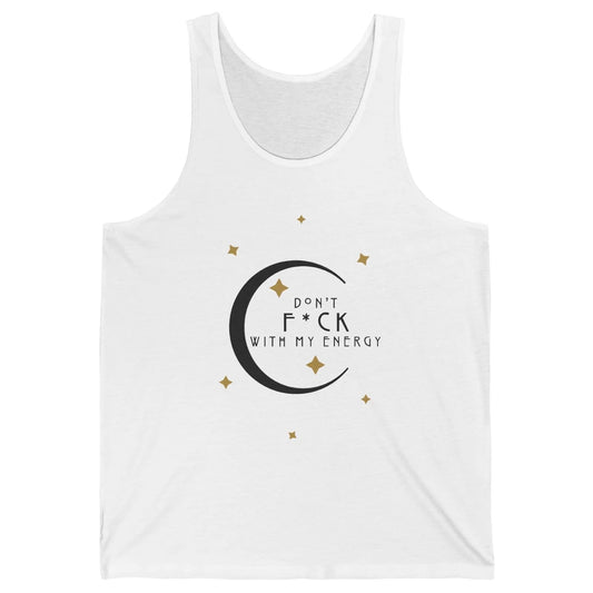 Retro Moon Witchy Don't Mess With My Energy Halloween Witch Unisex Jersey Tank