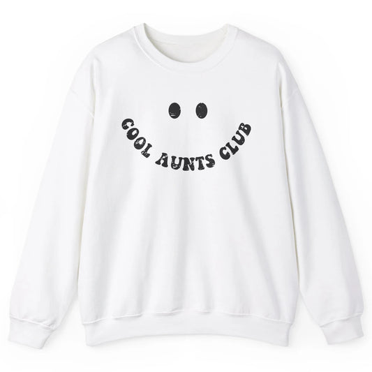Retro Cool Aunts Club Funny Smiling Face Auntie Sister Unisex Crewneck Sweatshirt